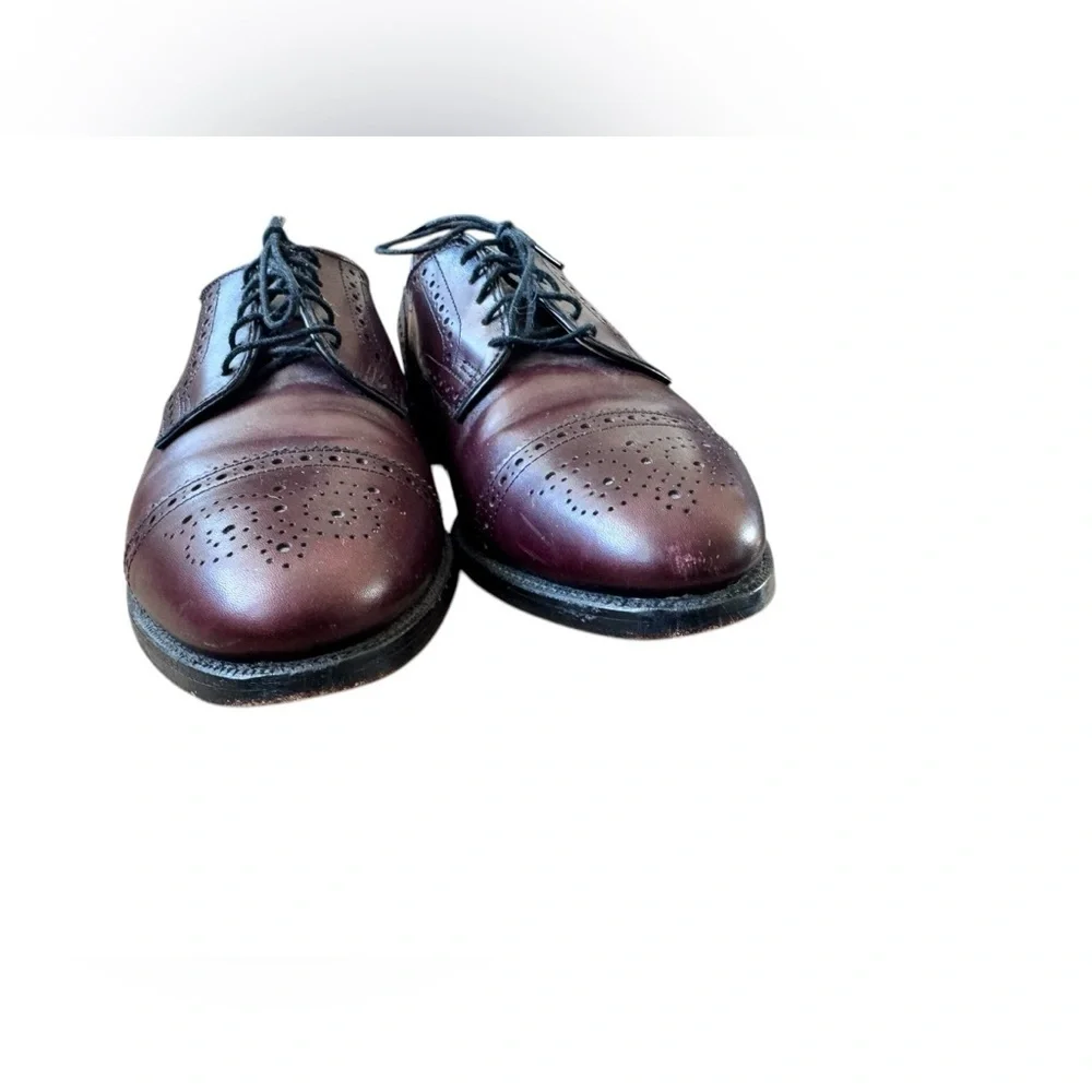 Allen Edmonds Lexington Oxford Brogue Cap-Toe Men Shoes Leather Merlot 7.5 D